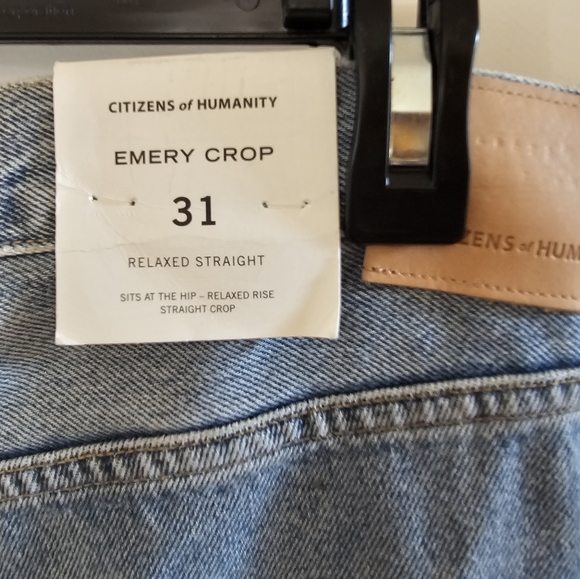 NWT Citizens of humanity emery crop relaxed straight size 31 - Picture 5 of 6